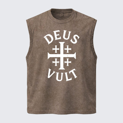 Washed Tank Top - Deus Vult