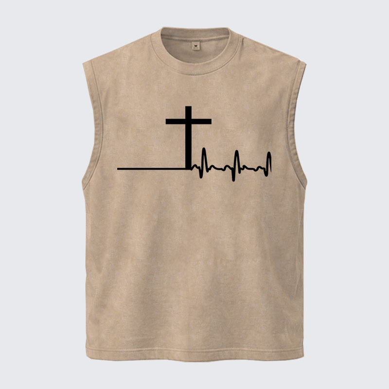 Washed Tank Top -  ECG Cross