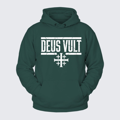 Plush Fleece-Lined Hoodie - Deus Vult