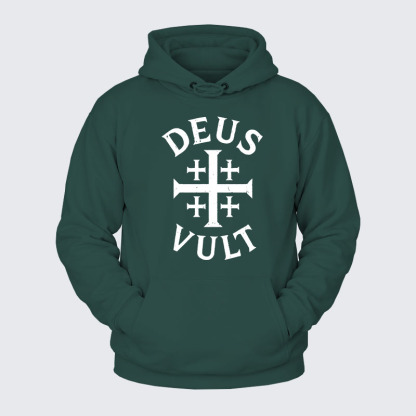Plush Fleece-Lined Hoodie - Deus Vult