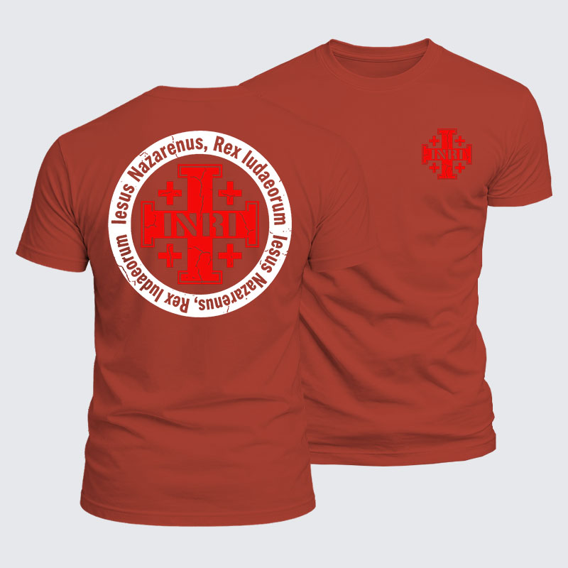 Luxe Mercerized Cotton Tee - INRI Jesus Of Nazareth King Of The Jews