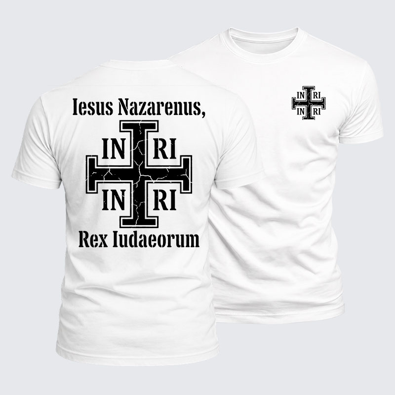 [Copy]Luxe Mercerized Cotton Tee - INRI Jesus Of Nazareth King Of The Jews