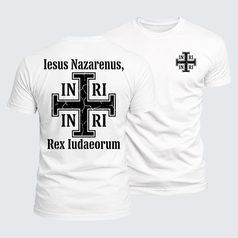 [Copy]Luxe Mercerized Cotton Tee - INRI Jesus Of Nazareth King Of The Jews