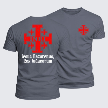 [Copy][Copy]Luxe Mercerized Cotton Tee - INRI Jesus Of Nazareth King Of The Jews