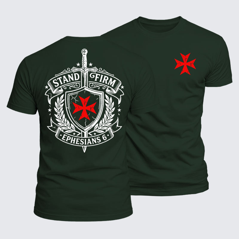 Luxe Mercerized Cotton Tee - Stand Firm Ephesians 6