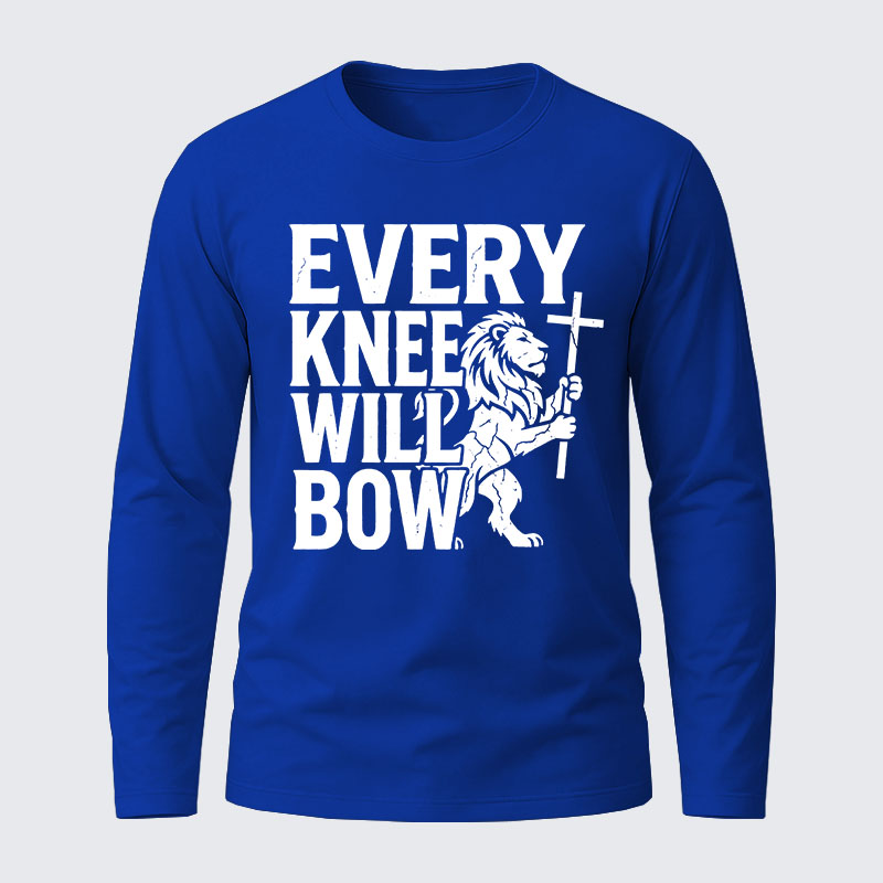 Every Knee Will Bow Cotton Long Sleeve T-Shirt