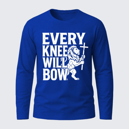Every Knee Will Bow Cotton Long Sleeve T-Shirt