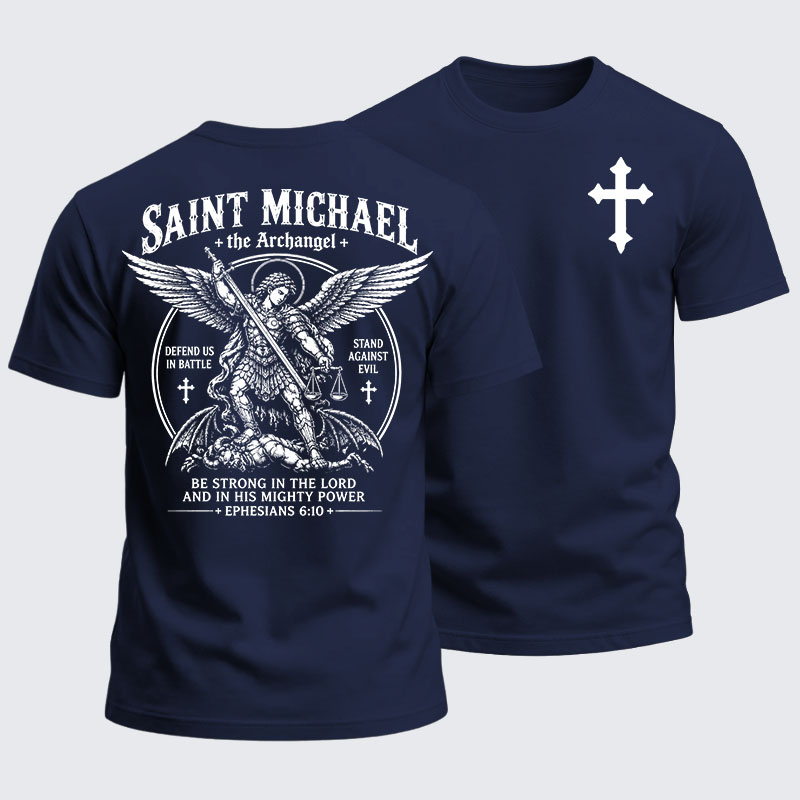 Heavyweight Cotton Tee - Saint Michael The Archangel