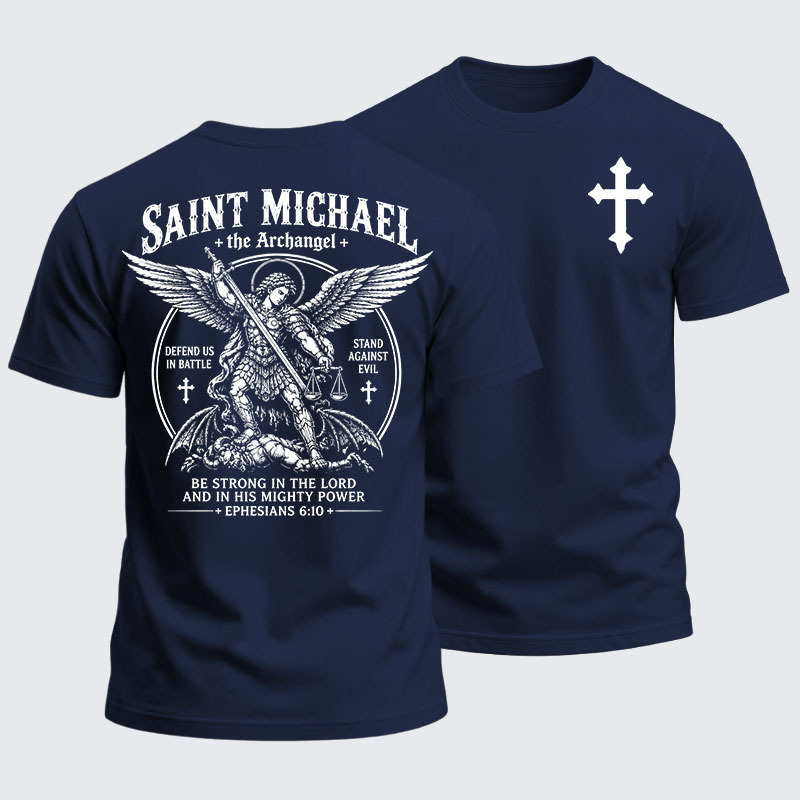 Heavyweight Cotton Tee - Saint Michael The Archangel
