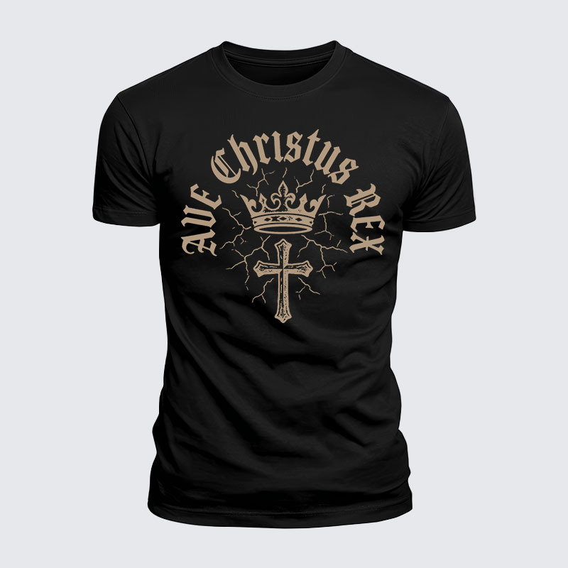 Man Of God Husband Dad Jesus God Christian Cotton T-Shirt