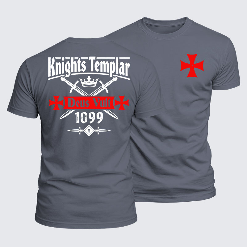 Luxe Mercerized Cotton Tee - Knights Templar Deus Vult