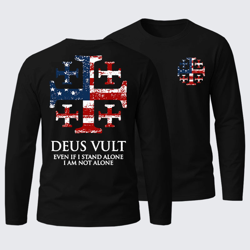 Men's  faith God'S Strong Hand Is Over My Life Long Sleeve T-Shirt