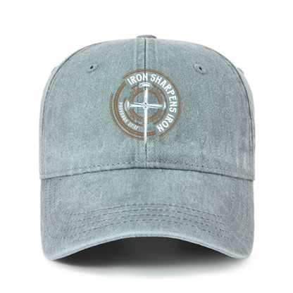 Heritage Washed Cap - Iron Sharpens Iron - Proverbs 27:17