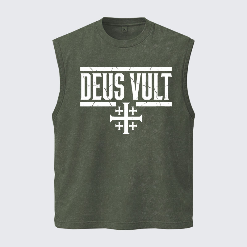 Washed Tank Top - Deus Vult