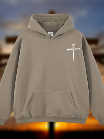 Cross Jesus God Christian Plush Fleece-Lined Hoodie