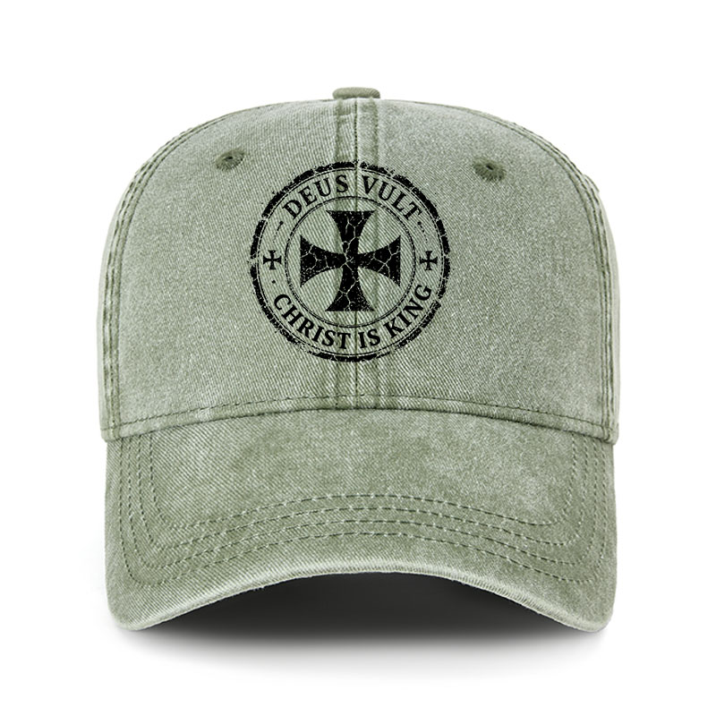 Heritage Washed Cap - Deus Vult Christ Is King