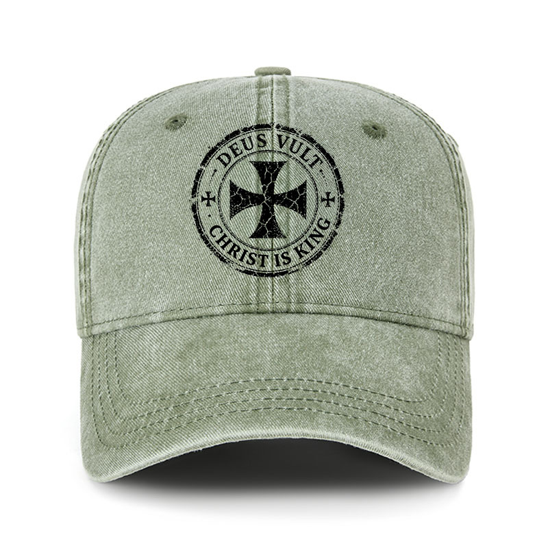 Heritage Washed Cap - Deus Vult Christ Is King