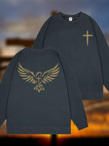 Wings Like Eagles  Jesus God Christian Sweatshirt