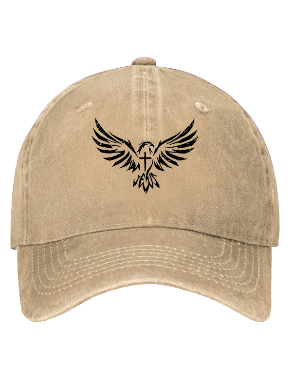 Wings Like Eagles Cross Christian Hat