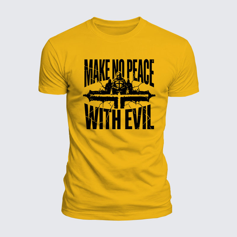 Luxe Mercerized Cotton Tee - Make No Peace With Evil