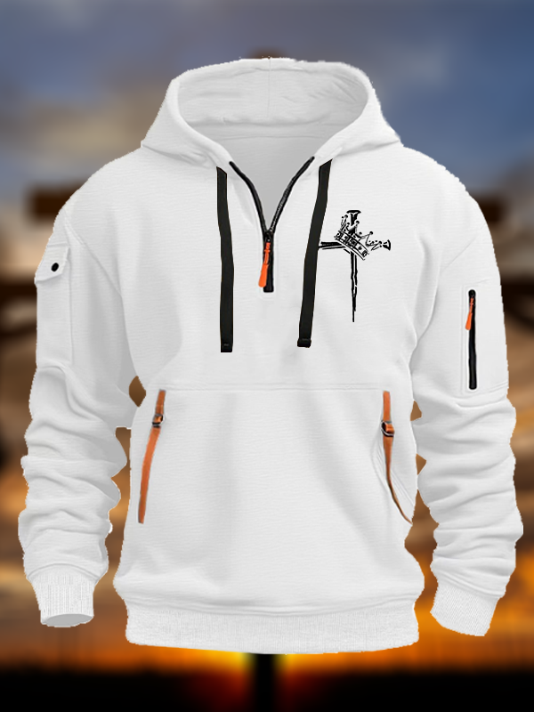 Cross Crown Jesus God Christian Zipper Hoodies