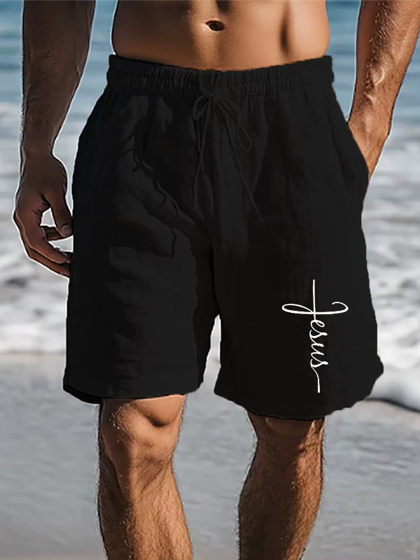 Jesus Cross Christian Beach Shorts