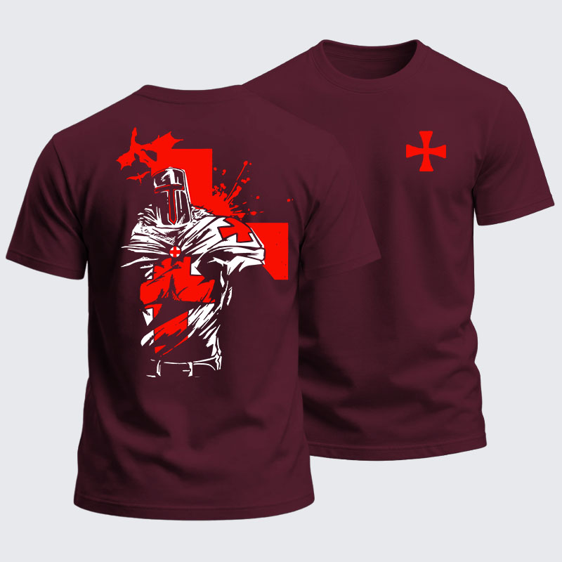 Heavyweight Cotton Tee - Knights Templar Crusader 
