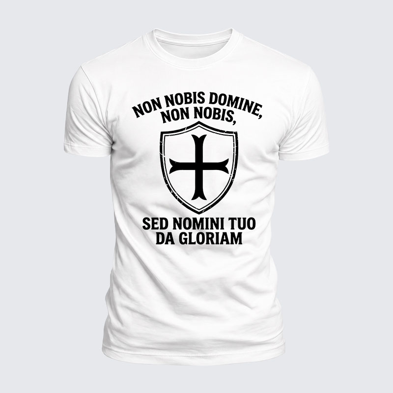 [Copy]Luxe Mercerized Cotton Tee - Non Nobis Domine, Non Nobis, Sed Nomini Tuo Da Gloriam