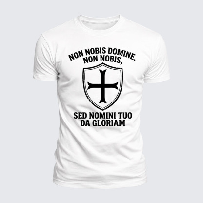 [Copy]Luxe Mercerized Cotton Tee - Non Nobis Domine, Non Nobis, Sed Nomini Tuo Da Gloriam
