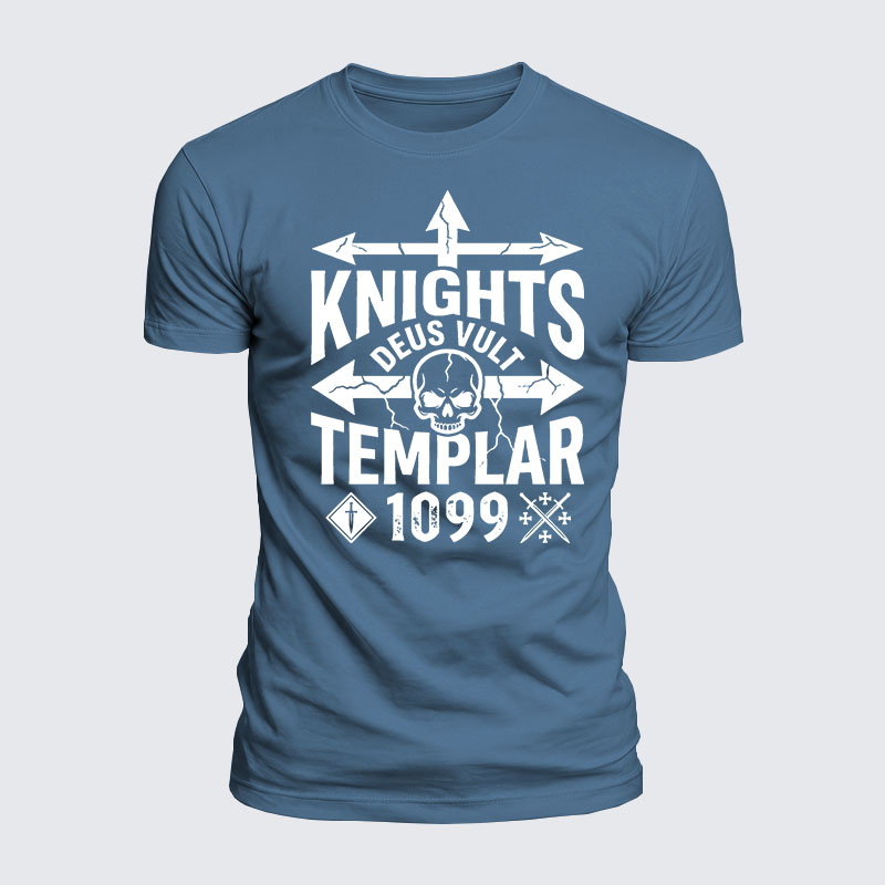 Luxe Mercerized Cotton Tee - Knights Templar Deus Vult
