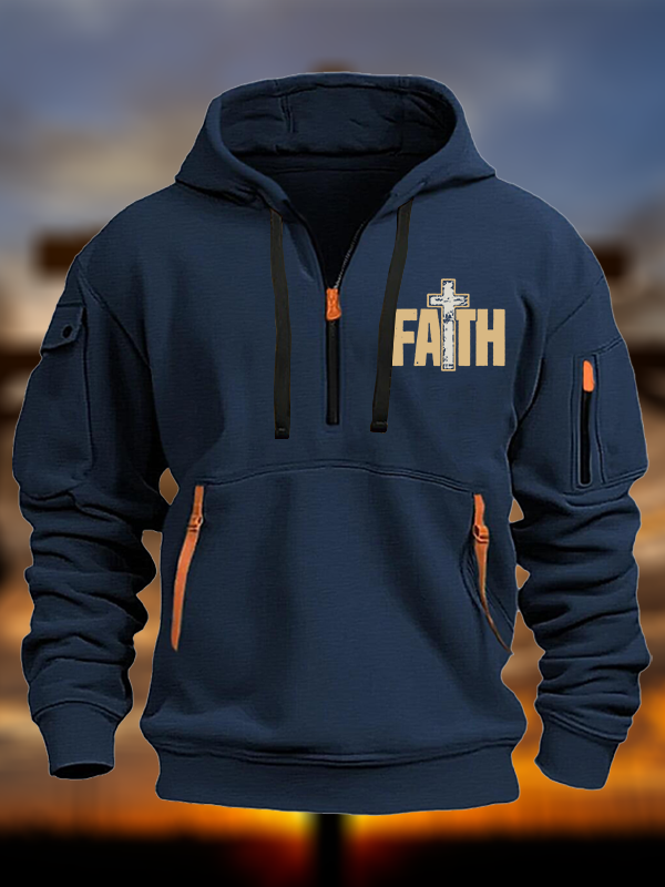 Faith Cross Jesus God Christian Zipper Hoodies