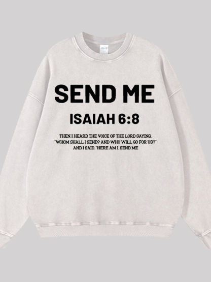 Send Me Jesus God Christian Washed Sweatshirt