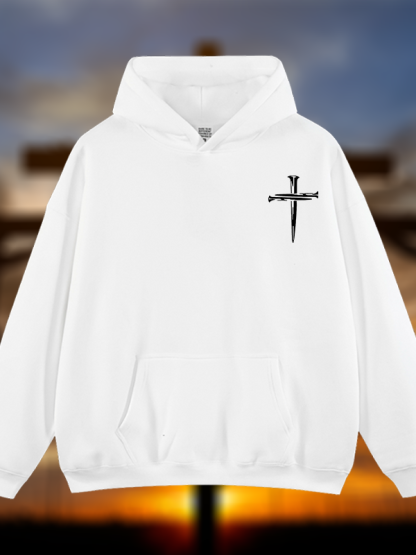 Cross Jesus God Christian Plush Fleece-Lined Hoodie
