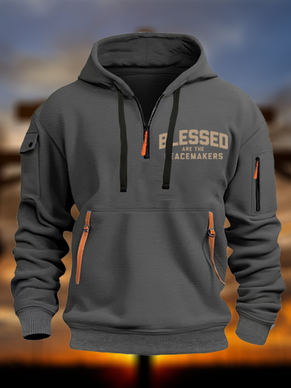 Blessed Are The Peacemakers Jesus God Christian Zipper Hoodies