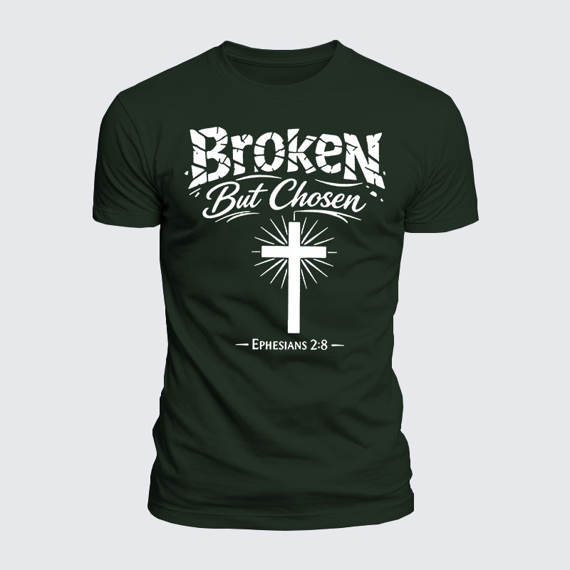 Luxe Mercerized Cotton Tee - Broken But Chosen