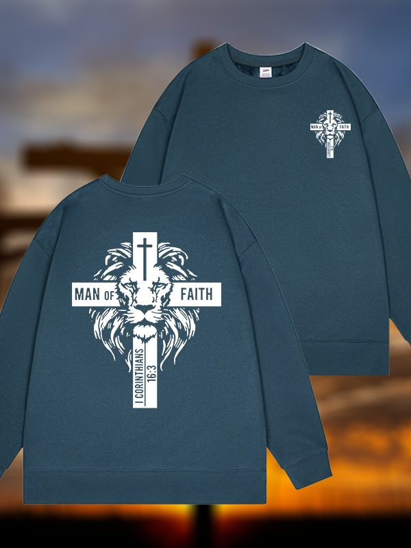 Man of Faith Jesus God Christian Sweatshirt