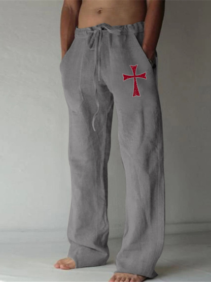 Knights Templar Crusader Cross Christian Beach Pants