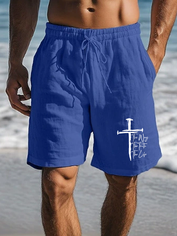 Jesus The Way The Truth The Life  Christian Beach Shorts