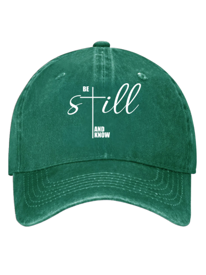 Be Still And Know Cross Christian Hat