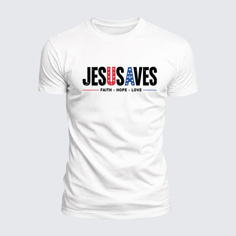 Luxe Mercerized Cotton Tee - Jesus Saves