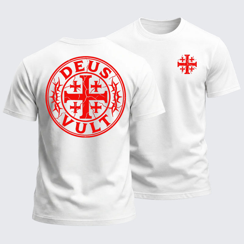 Heavyweight Cotton Tee - Deus Vult