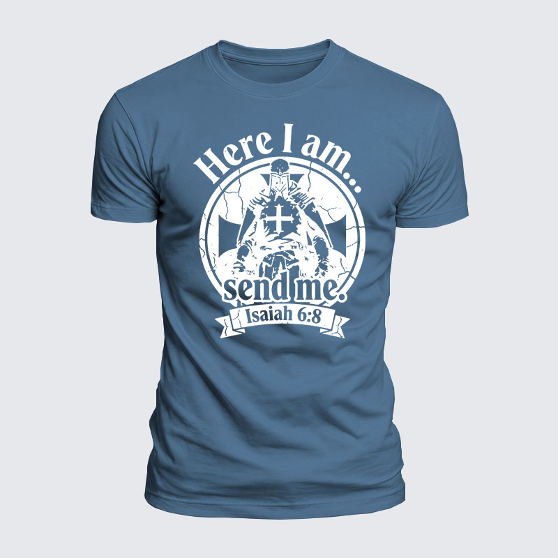 Luxe Mercerized Cotton Tee - Here I Am Send Me