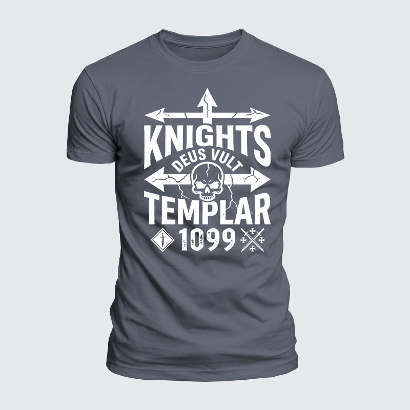 Luxe Mercerized Cotton Tee - Knights Templar Deus Vult