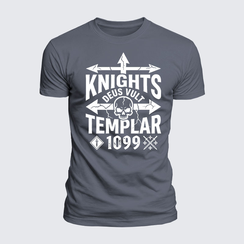 Luxe Mercerized Cotton Tee - Knights Templar Deus Vult