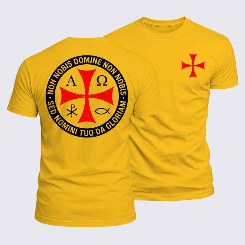 Luxe Mercerized Cotton Tee - Non Nobis Domine, Non Nobis, Sed Nomini Tuo Da Gloriam