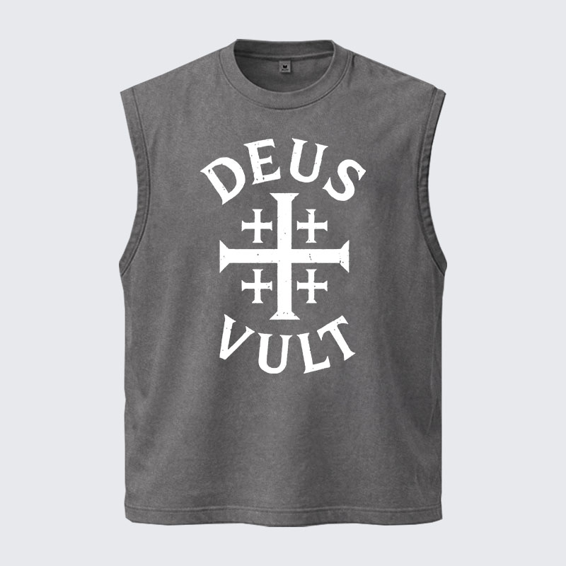 Washed Tank Top - Deus Vult