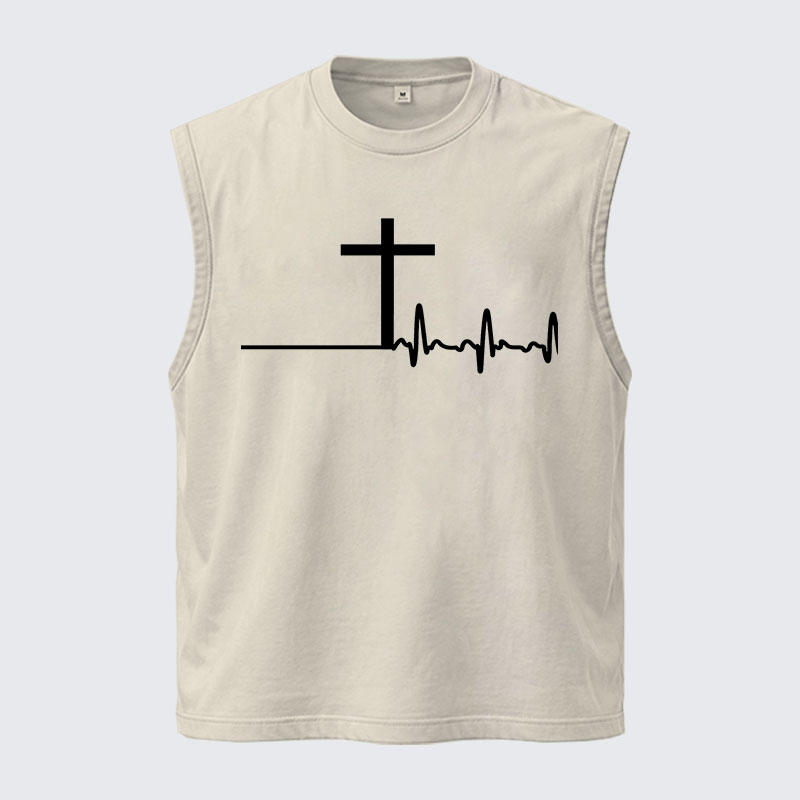 Washed Tank Top -  ECG Cross