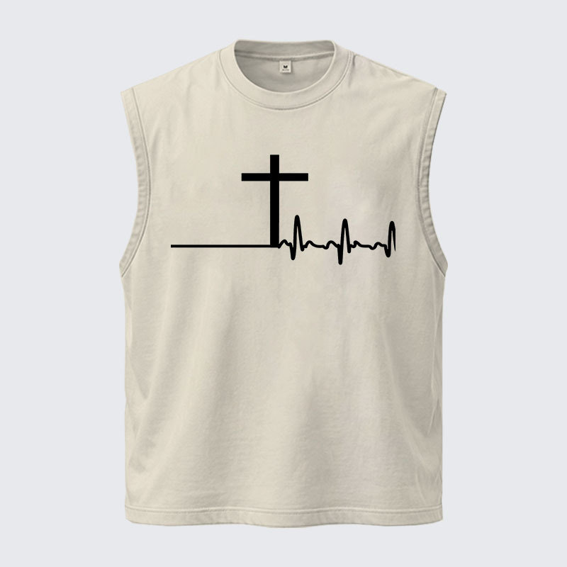 Washed Tank Top -  ECG Cross