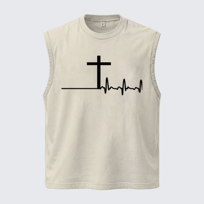 Washed Tank Top -  ECG Cross
