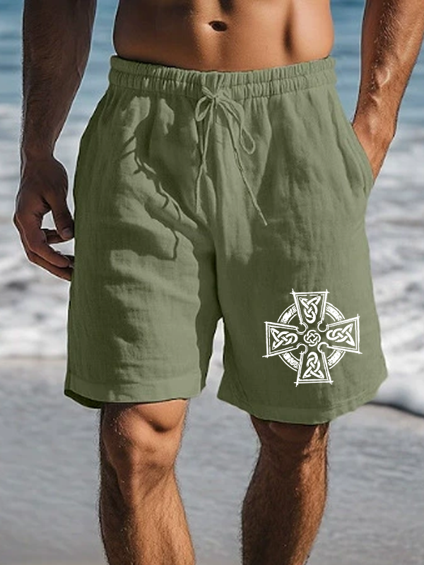 Celtic Cross Christian Beach Shorts